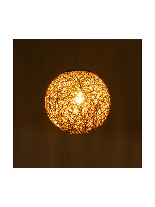 GloboStar Ra Pendant Light Brown Boho with Socket E27 20cm