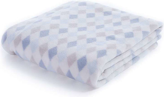 Nef-Nef Homeware Decke Kinderbett Rhombus Vlies Rosa Pink 110x150cm