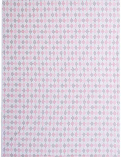 Nef-Nef Homeware Decke Kinderbett Rhombus Vlies Rosa Pink 110x150cm