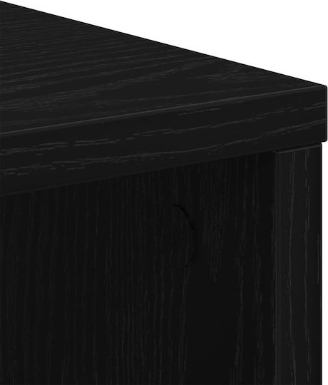 Bibliotecă Neagră Stejar 60x35x75 cm