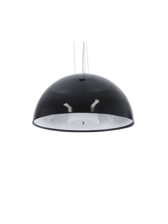 GloboStar Serenia Ceiling Light Black Bell with E27 Socket 40x20x20cm