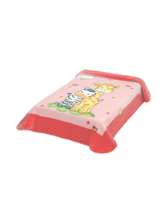 Adam Home Decke Babydecken Wickeltücher für Kinderzimmer Ster 637 Rosa Pink 80x110cm