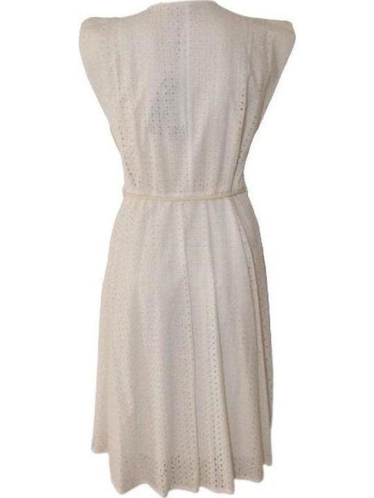 Καλοκαιρινό Midi Φόρεμα Αμάνικο White