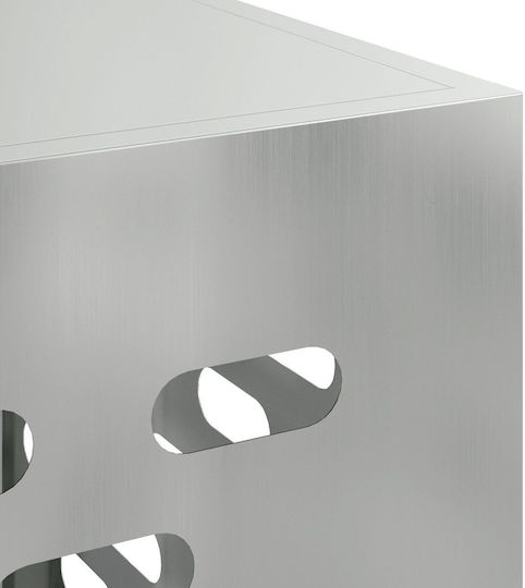 Αντιανεμική Θήκη Air Conditioner Vidaxl 110x50x80 Cm Γαλβανισμένο Χάλυβα Silver 865909