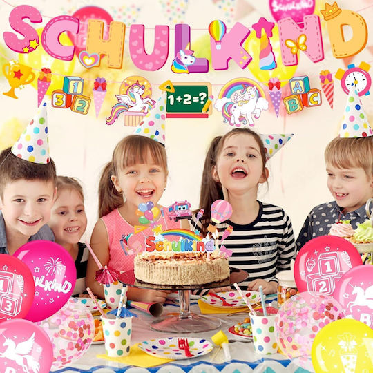 Composition with 73 Balloons Pink Elidepe Back To School Decoration