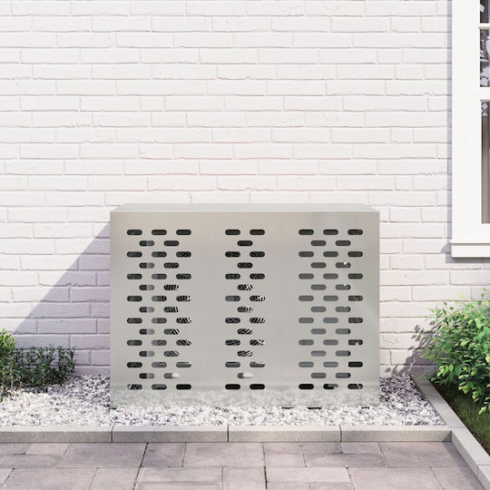 Αντιανεμική Θήκη Air Conditioner Vidaxl 110x50x80 Cm Γαλβανισμένο Χάλυβα Silver 865909
