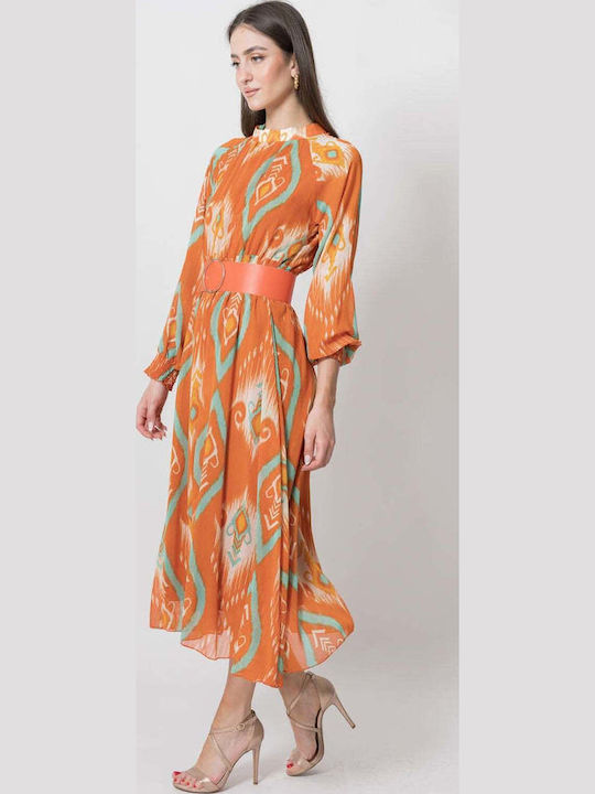 Rochie Midi pentru Nuntă / Botez Portocalie