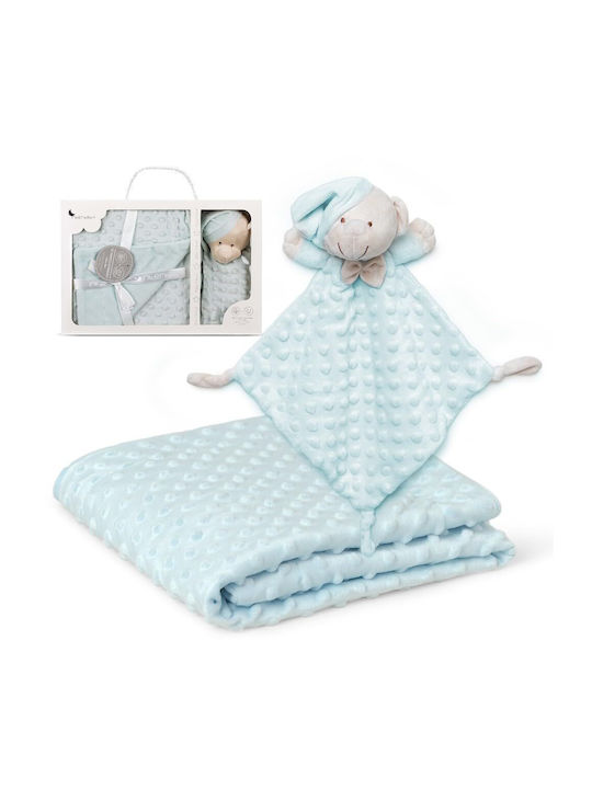Interbaby Blanket Nursery Swaddling Blankets Bear Velvet Green with Animal 80x110cm