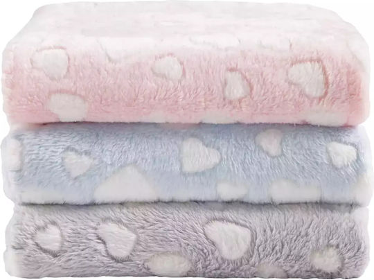 Das Home Pătură Pepinieră Swaddling pături Fleece Albastră Light Blue 75x100cm