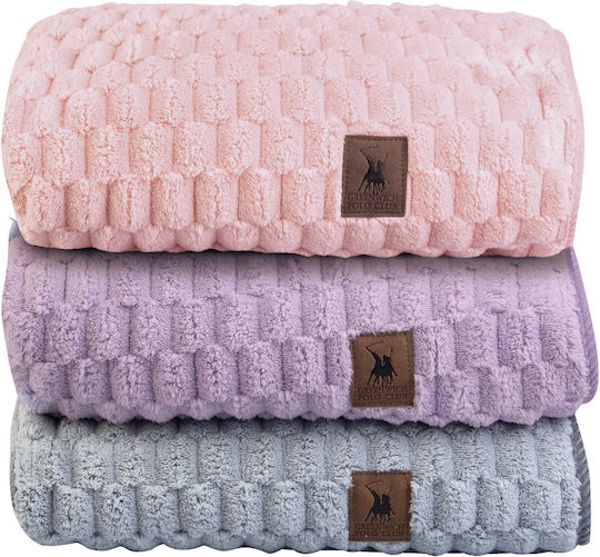 Greenwich Polo Club Κουβέρτα Αγκαλιάς & Λίκνου Essential Baby 8848 Fleece Ροζ 80x110εκ.