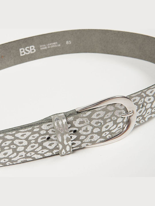 Leder Damen Gürtel Gray
