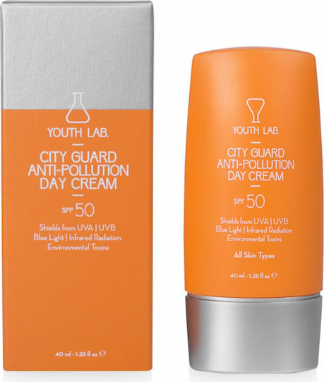 Youth Lab. City Guard Anti-Pollution Day Cream Κρέμα Προσώπου Ημέρας με SPF50 για Ενυδάτωση & Αντιγήρανση με Βιταμίνη C 40ml