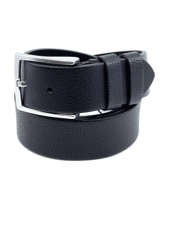 Wide Men's Belt Leather Black