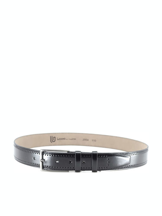 Men's Belt from Artificial Leather Black