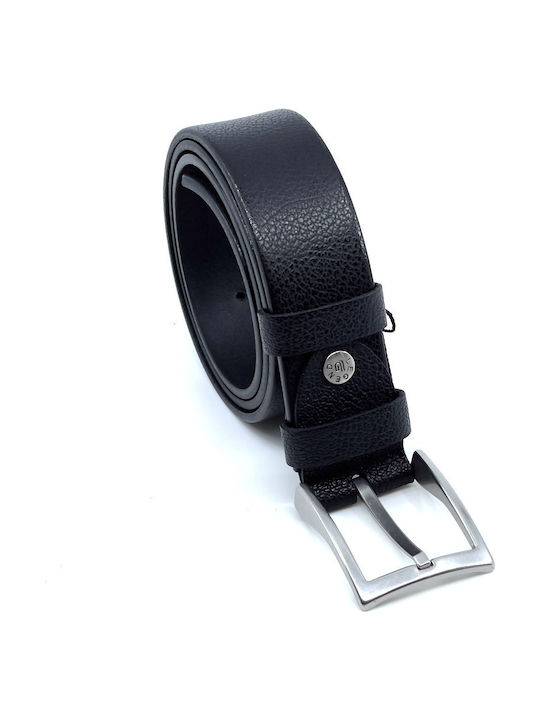 Wide Men's Belt Leather Black