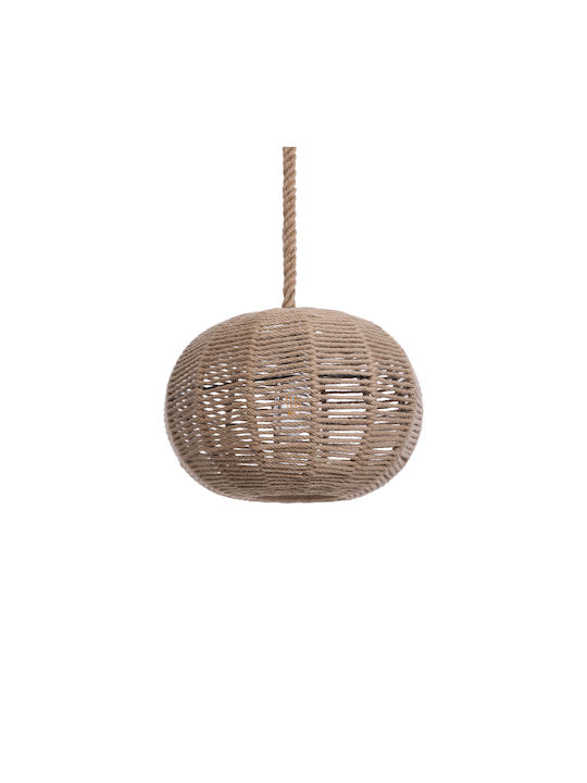 GloboStar Capri Hängelampe Beige Boho Raster mit Fassung E27