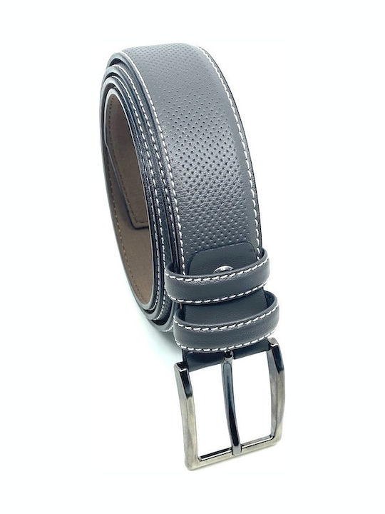 Men's Belt from Artificial Leather Gray