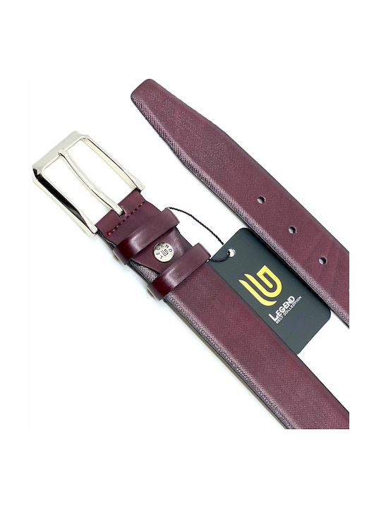 Curea Bărbați din Piele sintetica Burgundy