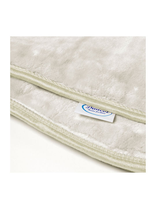 Dimcol Blanket Cot Bebe Bicycle Bear 22 Velvet Beige 110x140cm