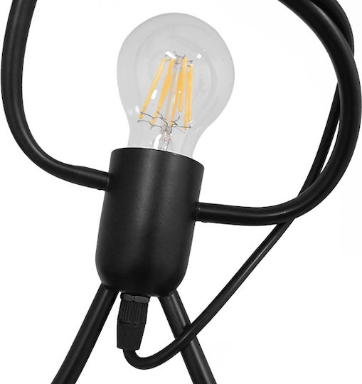 GloboStar Little Man Black Pendant Ceiling Light with E27 Socket 45x40x40cm