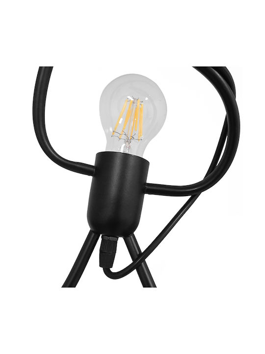 GloboStar Little Man Pendant Light Black with Socket E27 37x23x40cm