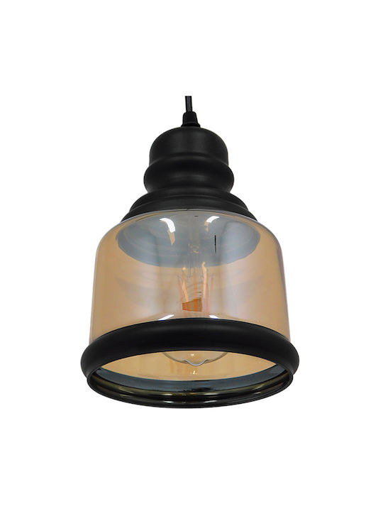 GloboStar William Κρεμαστό Φωτιστικό Μελί με Ντουί E27 15x21.5εκ.