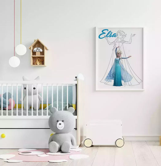 Kids Framed Wall Painting Princess Elsa 30x40cm