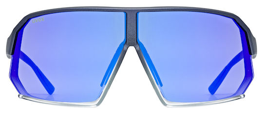 Uvex Cycling Glasses with Black Frame & Mirror / Transparent Lenses
