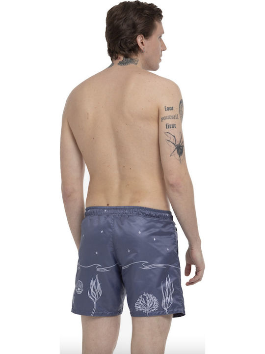 Men's Swimwear Shorts Blue with Patterns