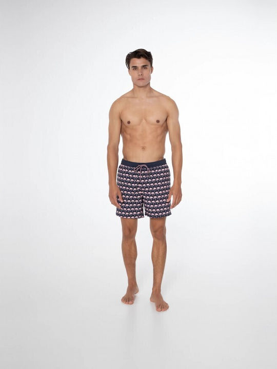 Men's Swimwear Shorts Blue with Patterns