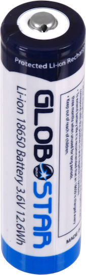 GloboStar Επαναφορτιζόμενη Μπαταρία 18650 Li-ion 3600mAh 3.6V 1τμχ