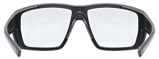 Uvex Cycling Glasses with Black Frame & Photochromic / Transparent Lenses
