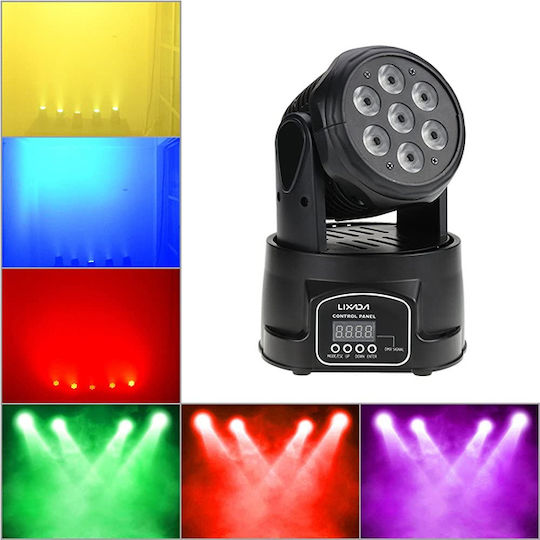 GloboStar Φωτορυθμικό Wash LED DMX με Ρομποτική Κεφαλή RGBW