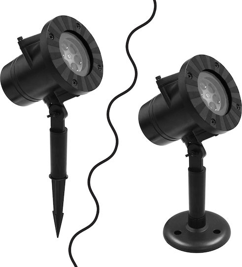 Χριστουγεννιάτικος Προβολέας LED με RGB Φωτισμό Ρεύματος IP44 Εξωτερικού Χώρου