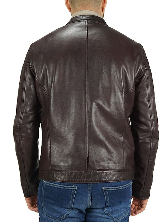 Leather Jacket Burgundy