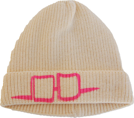 Beanie Γυναικείος Σκούφος με Rib Πλέξη σε Μπεζ χρώμα