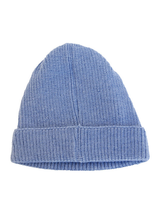 Beanie Γυναικείος Σκούφος με Rib Πλέξη σε Μπλε χρώμα