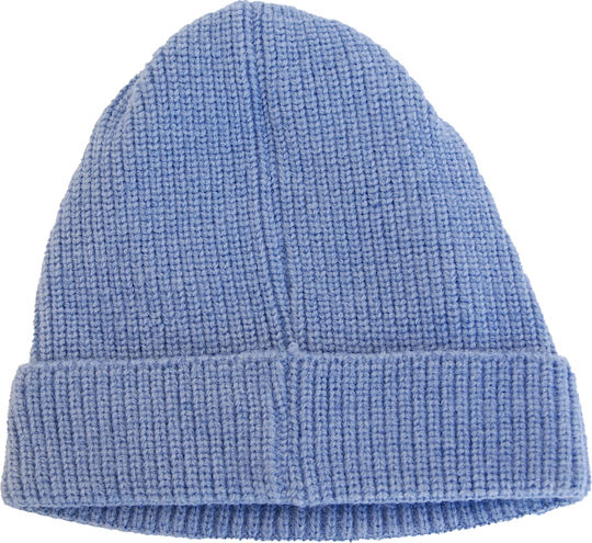 Beanie Γυναικείος Σκούφος με Rib Πλέξη σε Μπλε χρώμα