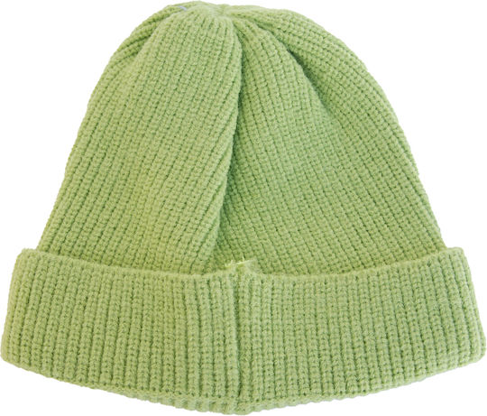 Beanie Beanie with Rib Knit in Green color