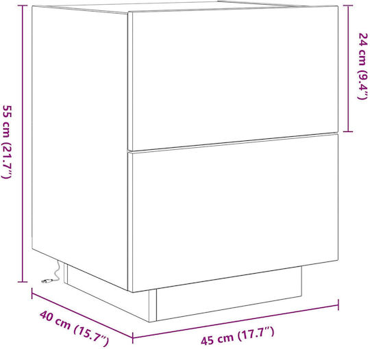 Дървено Artisan Oak 45x40x55 см Дървено Artisan Oak 45x40x55 см