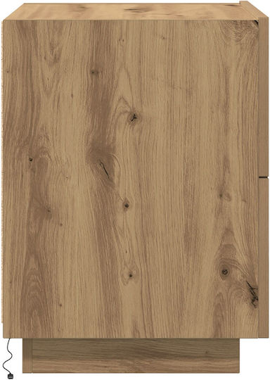 Κομοδίνο από Μασίφ Ξύλο Artisan Oak 45x40x55cm
