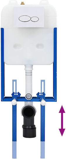 Vidaxl Στήριγμα Μπάνιου Λευκό Πλαστικό 50 X 8 X 131 Εκ White