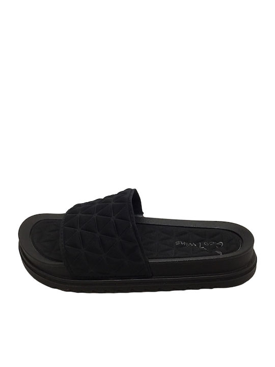 Women's Flat Sandals Flatforms in Black Color