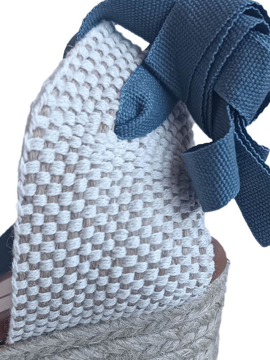 Vitelo Jeans Damenplattformen im Espadrilles-Stil Blau