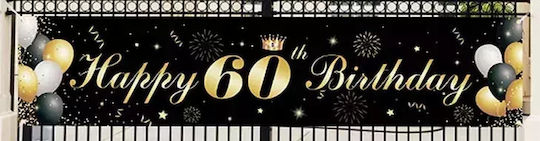 Banner Background 60th Birthday Hanging Decoration 180x40 Cm