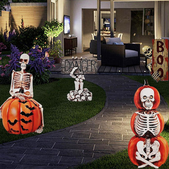 Halloween Garden Decorations Pumpkins Ghosts Skeletons