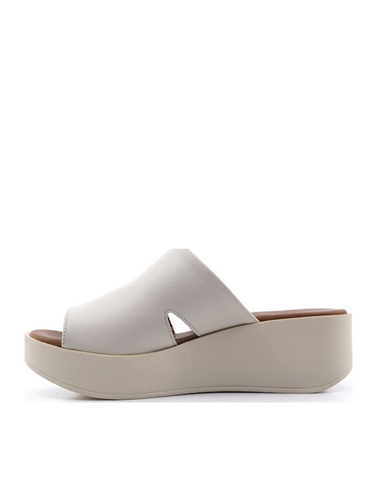 Damenplattformen Beige