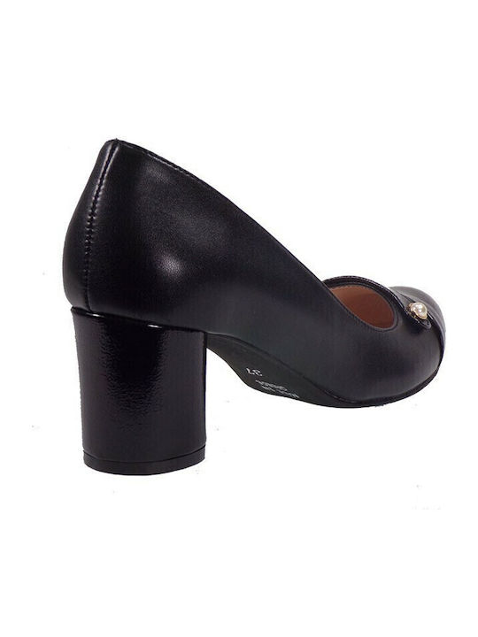 Leder Pumps Schwarz