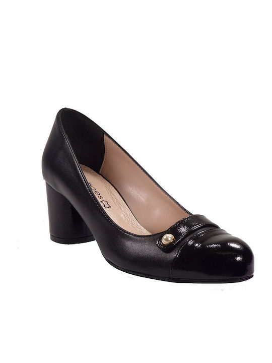 Leder Pumps Schwarz