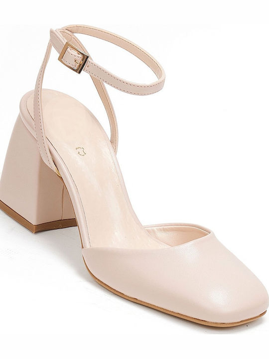 Beige Heels with Strap